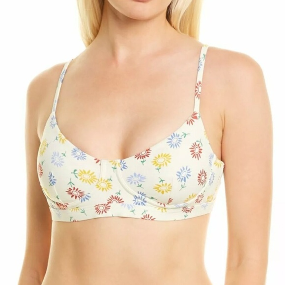 Madewell Second Wave Sunny Floral Bikini Top